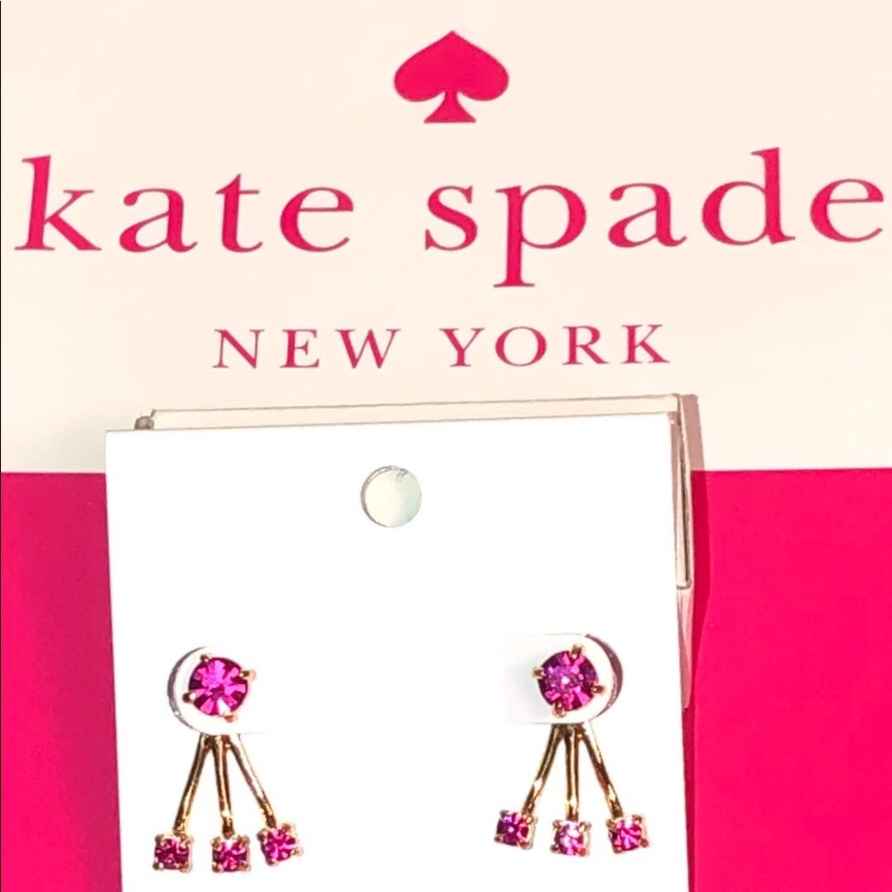 kate spade Pink Sparkler Ear Jackets - Picture 5 of 6